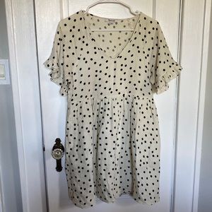 Madewell Polka Dot Babydoll Dress with Pockets